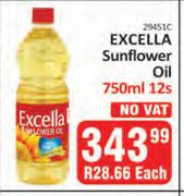 Excella Sunflower Oil-12 x 750ml