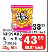 Nik Naks Bailer Bag Cheese-50 x 20g