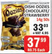 Oishi oozies Chocolate/Strawberry-50 x 14g