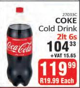 Coca Cola Cold Drink-6 x 2L
