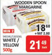 Wooden Spoon Margarine White/Yellow-500g Each
