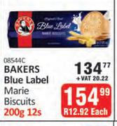 Bakers Blue Label Marie Biscuits-12 x 200g