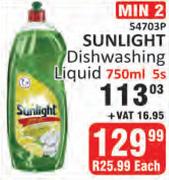 Sunlight Dishwashing Liquid-5 x 750ml