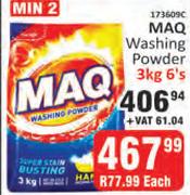 Maq Washing Powder-6 x 3Kg