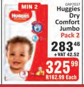 Huggies Dry Comfort Jumbo Pack 2