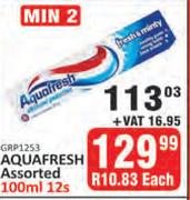 Aquafresh Assorted-12 x 100ml