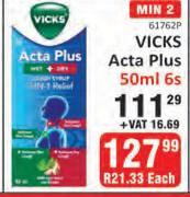 Vicks Acta Plus-6 x 50ml
