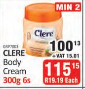 Clere Body Cream-6 x 300g