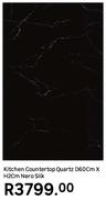 Kitchen Quartz Countertop (Nero Silk)