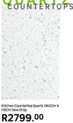 Kitchen Quartz Countertop (Dew Drop)