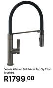 Delinia Kitchen Sink Mixer Tap Oly Titan Brushed