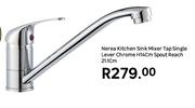 Nerea Kicken Sink Mixer Tap Single Lever Chrome H14cm Spout Reach 21.1cm