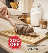Delinia Bread Cutting Board Bamboo W40 x D20 x H2cm