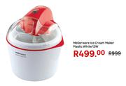 Mellerware Ice Cream Maker Plastic White 12W