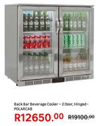Polarcab 2 Door Hinged Back Bar Beverage Cooler
