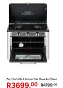 Zero Portable 2 Burner Gas Stove & Oven