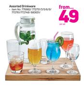 Assorted Drinkware-Per Set