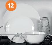 Always Home 12 Piece White Dinner Set-Per Set