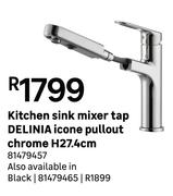 DELINIA Kitchen Sink Mixer Tap Icone Pullout (Chrome) H27.4cm 81479457