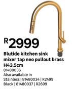 Blutide Kitchen Sink Mixer Tap Neo Pullout (Brass) H43.5cm 81480036