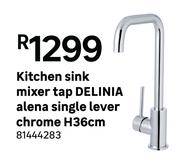 DELINIA Kitchen Sink Mixer Tap Alena Single Lever (Chrome) H36cm 81444283
