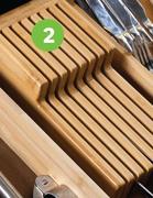 Fine Living Bamboo Knife Organiser D23 x W10cm 81488660