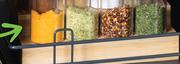 Kitchen Multifunctional Lazy Susan Bamboo 2 Tier Tray 81486344-26 x 18cm