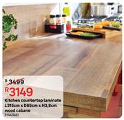 Kitchen Countertop Laminate Wood Cabane L315cm x D65cm x H3.8cm 81443481