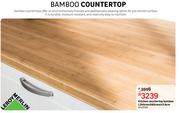 Bamboo Kitchen Countertop L245cm x D65cm x H3.8cm 81455505