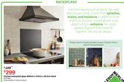 Back Plash Glass Kitchen W60cm x H45cm x D0.5cm Black 81451588