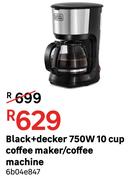 Black + Decker 750W 10 Cup Coffee Maker/Coffee Machine 6b04e847