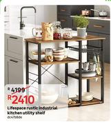 Lifespace Rustic Industrial Kitchen Utility Shelf dc47b8de