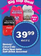 Stoney/Coca-Cola Zero/Spar-Letta Soft Drink-4X1.5L