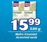 Moir's Coconut-500g Each