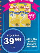 Ultra Mel Vanilla custard-2X1L Each