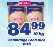 Cambridge Food Rice-10Kg Each