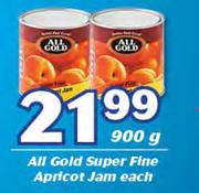 All Gold Super Fine Apricot Jam-900g Each