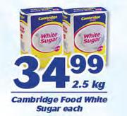 Cambridge Food White Sugar-2.5Kg Each