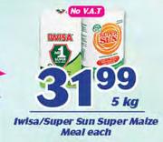 Iwisa/Super Sun Super Maize Meal-5Kg Each