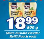 Moir's Custard Powder Refill Pouch-500g Each