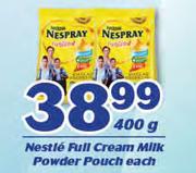 Nestle Full Cream Milk Powder Pouch-400g Each