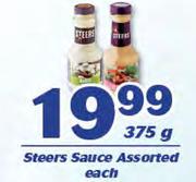 Steers Sauce-375g Each