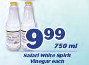 Safari White Spirit Vinegar-750ml Each