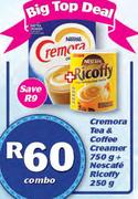 Cremora Tea & Coffee Creamer 750g + Nescafe Ricoffy 250g Combo