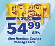 Glen Rooibos Tagless Teabags-3X80's