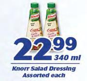 Knorr Salad Dressing-340ml Each