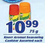 Knorr Aromat Seasoning Canister-75g Each