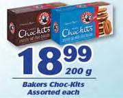 Bakers Choc Kits-200g Each