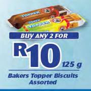 Bakers Topper Biscuits-2X125g 
