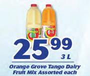 Orange Grove Tango Dairy Fruit Mix-3l Each